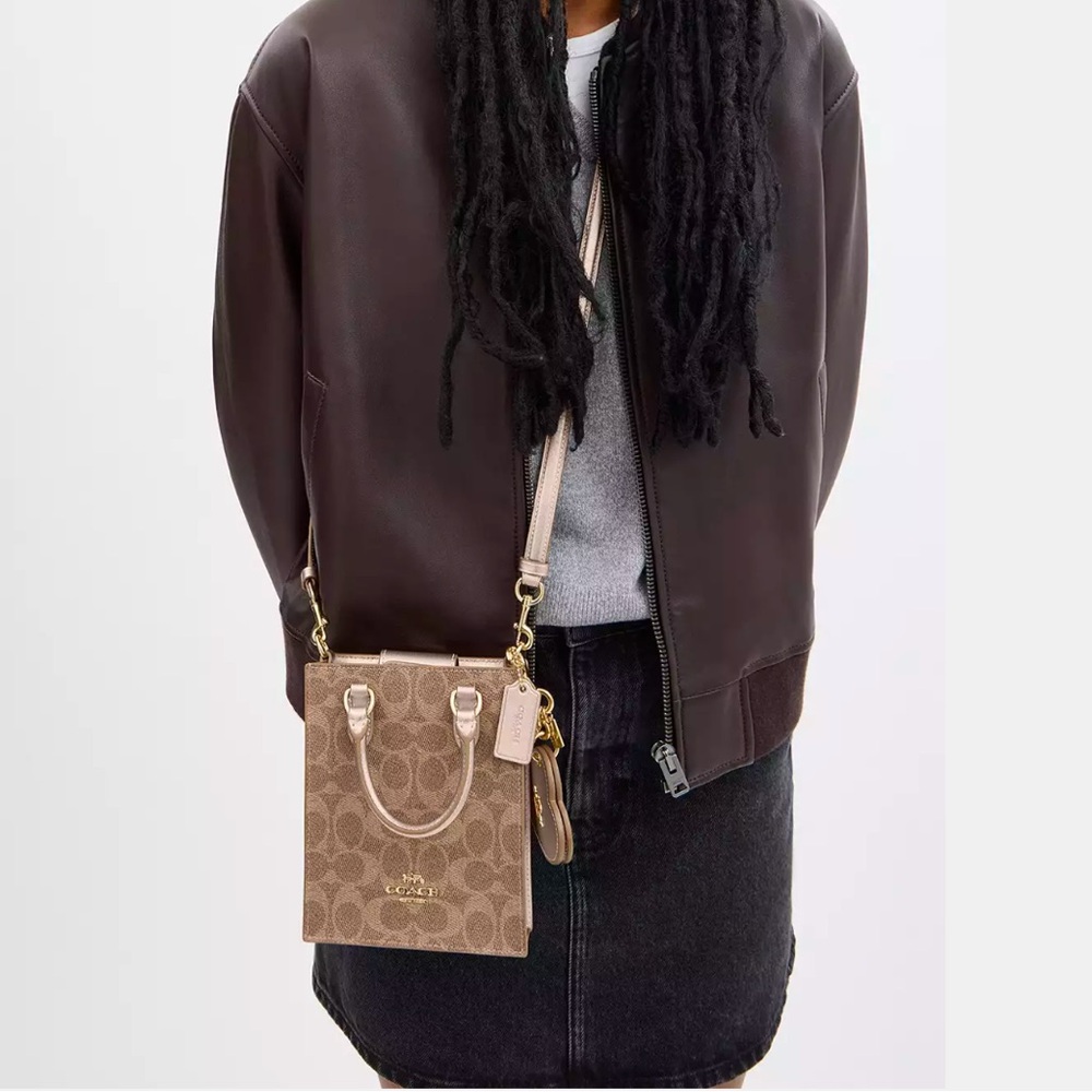 Coach Boxed Mini Tote Bag And Mirror